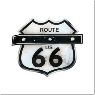 Vintage Route 66 USA America Highway Sign Posters and Art